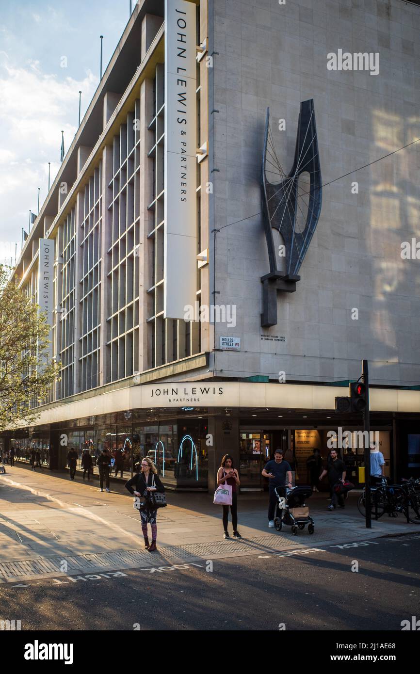 John Lewis Oxford Street Store Londres. John Lewis tienda insignia en Oxford Street, en el centro de Londres. Arquitectos Slater, Moberle & Uren, 1929-1960. Foto de stock