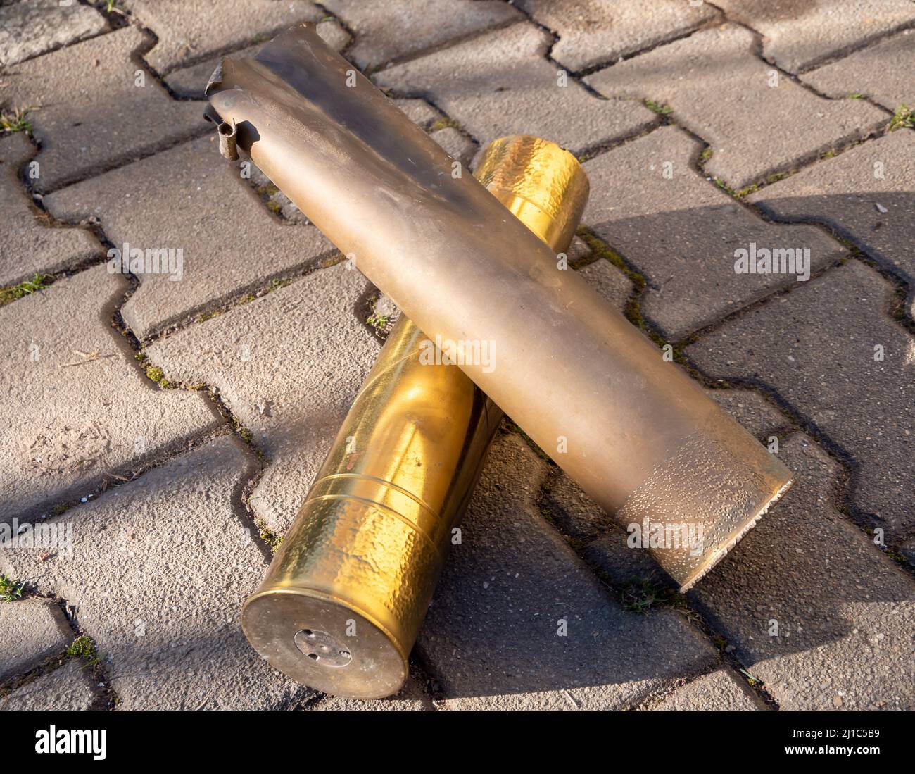 Munición de una granada de la guerra Foto de stock
