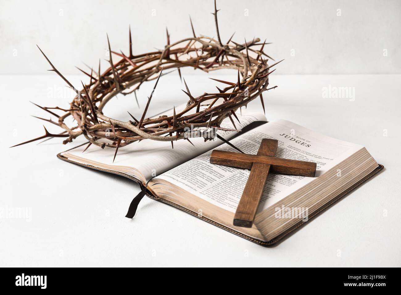 Corona de espinas con Santa Biblia