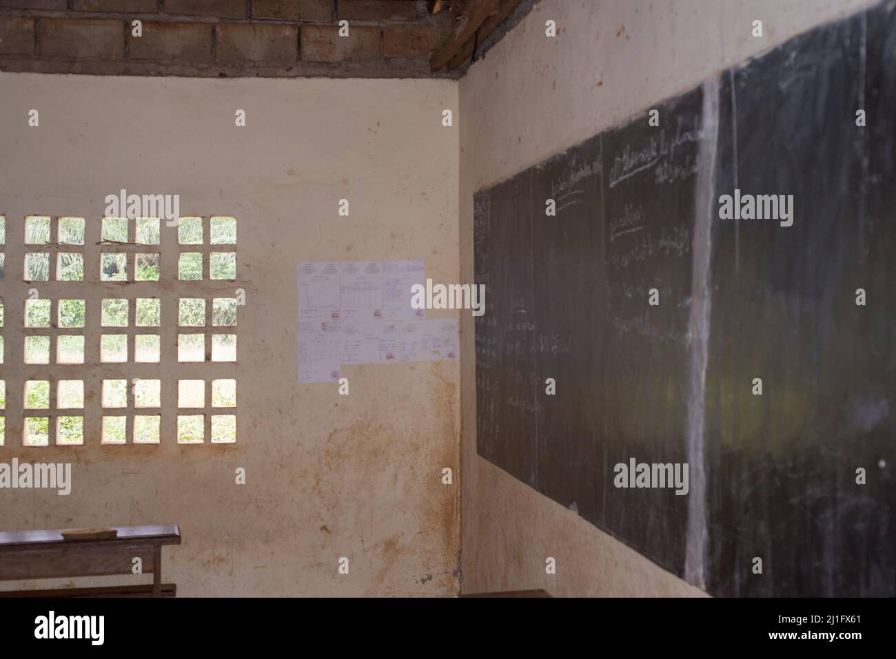 Sala escolar en África Central Foto de stock