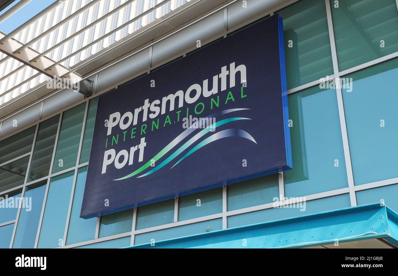 Portsmouth International Port, Portsmouth, Hampshire, Reino Unido. Foto de stock