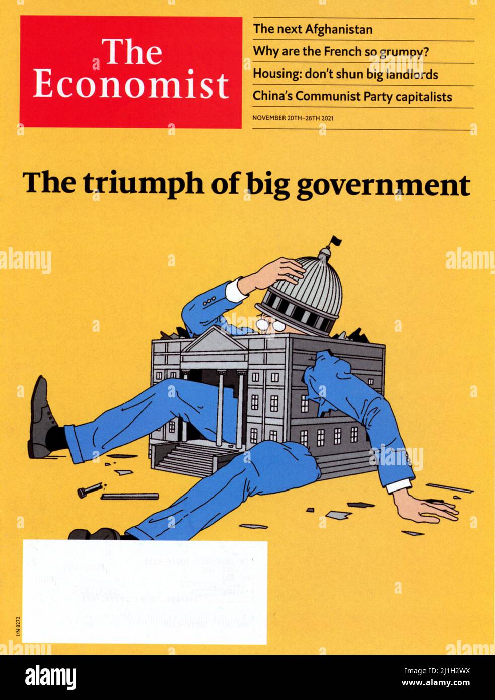 20-26 de noviembre de 2021, número de la portada de la revista 'The Economist' Foto de stock