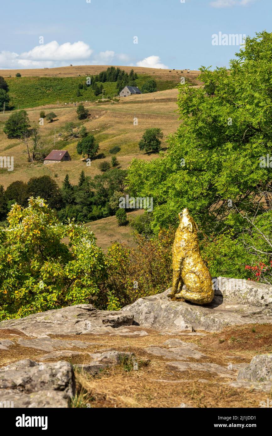 Horizontes artes y naturalezas en Sancy 2019. Oree trabajo de Mael Nozahic. Puy de Dome. Auvernia Ródano-Alpes. Francia Foto de stock