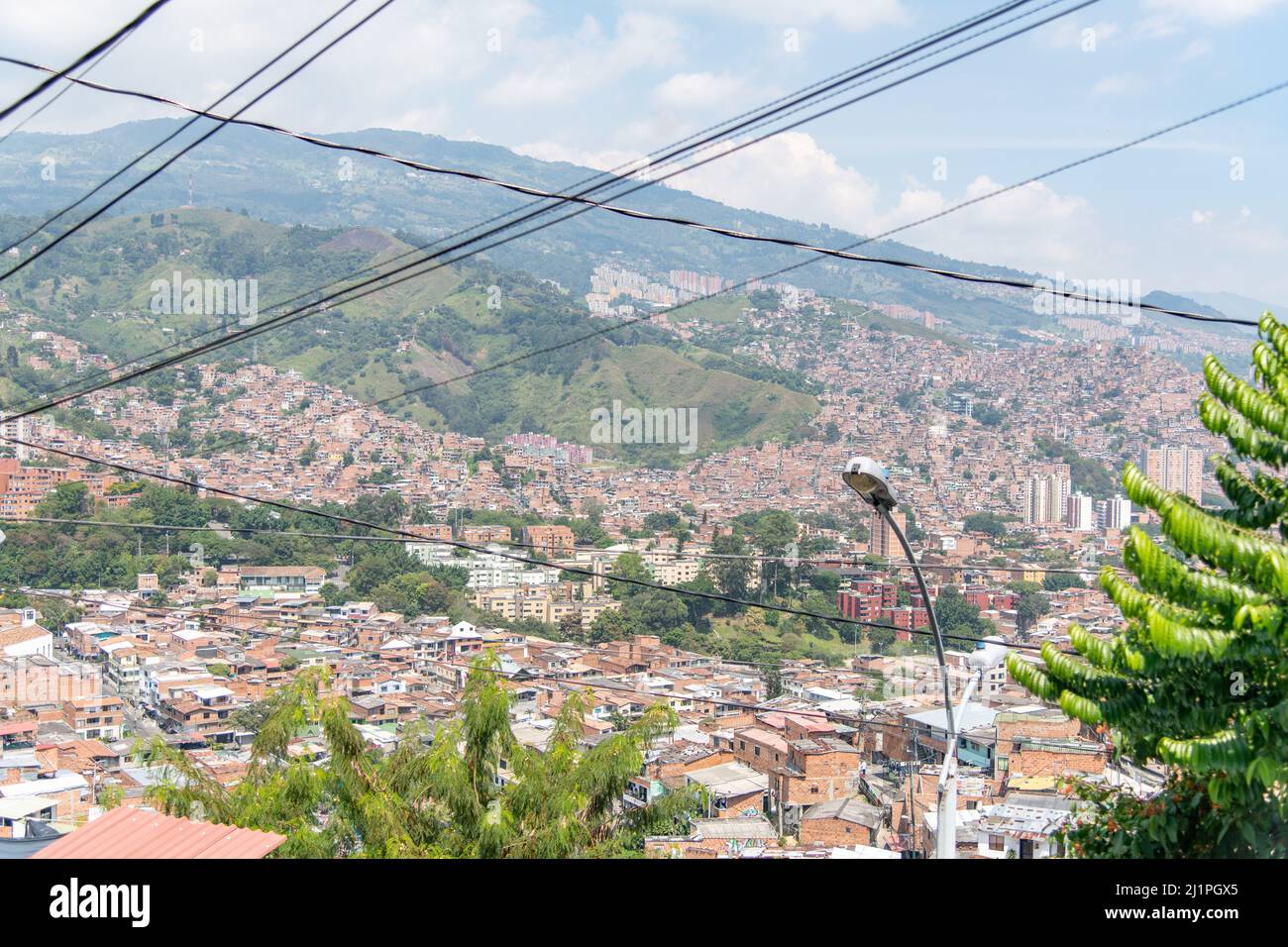 El distrito Comuna 13 en Medellín, Colombia Foto de stock