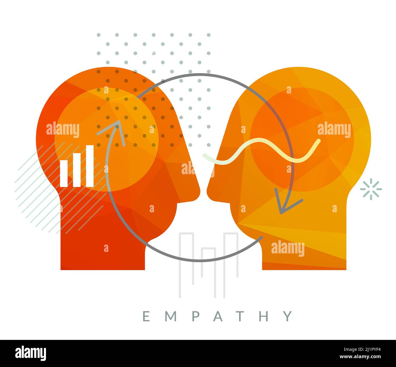 Empatía - Inteligencia Emocional - Icono como archivo EPS 10 Ilustración del Vector