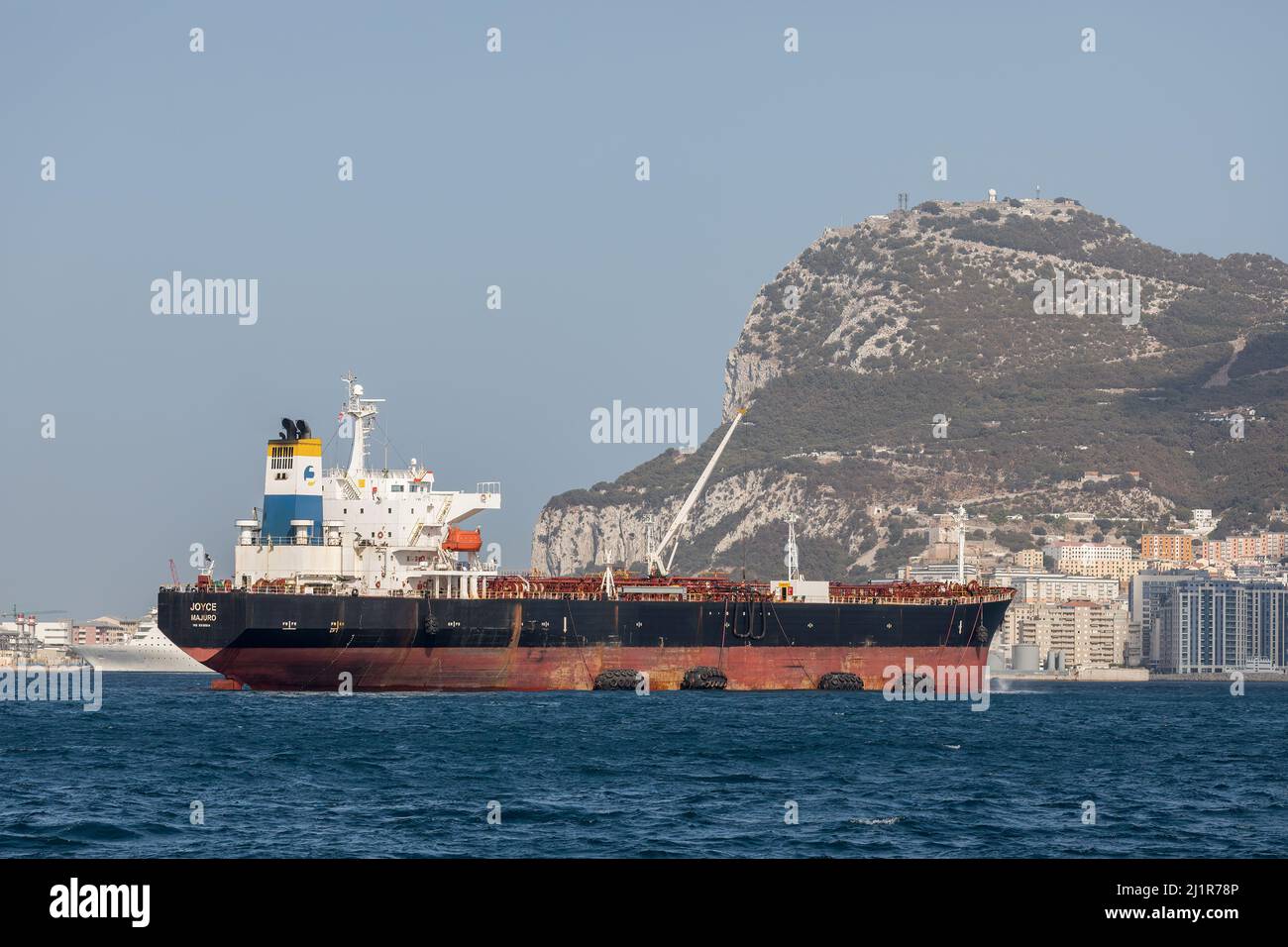 Joyce Majuro petrolero, Gibraltar Foto de stock