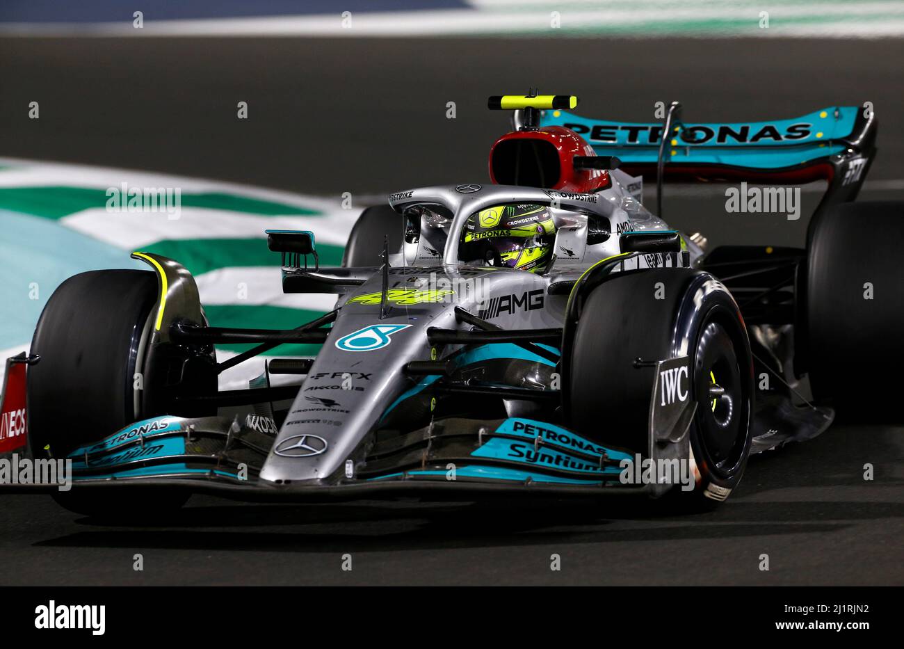 Jeddah, Arabia Saudita. 27th Mar, 2022. #44 Lewis Hamilton (GBR, Mercedes-AMG Petronas F1 Team), Gran Premio de Arabia Saudita de F1 en el Circuito Jeddah Corniche el 27 de marzo de 2022 en Jeddah, Arabia Saudita. (Foto por DOS) Crédito: dpa/Alamy Live News Foto de stock