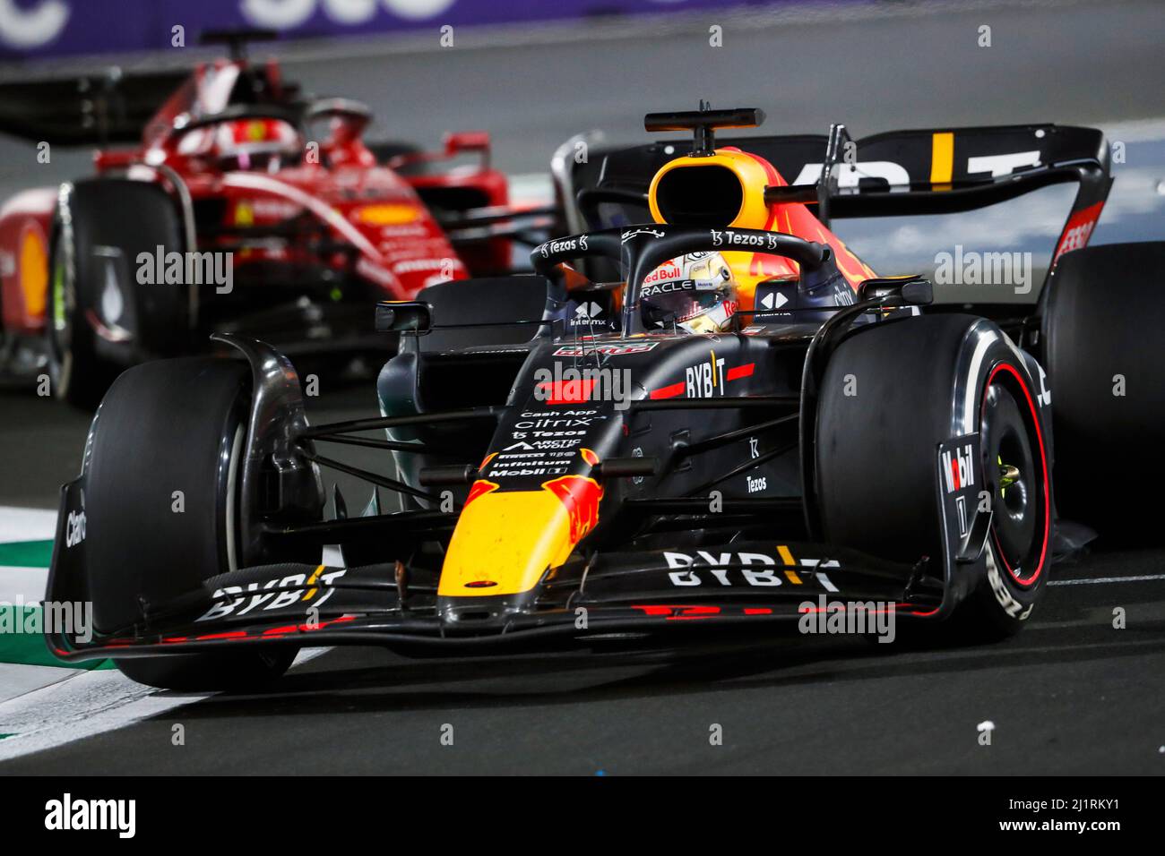 Jeddah, Arabia Saudita. 27th Mar, 2022. #1 Max Verstappen (NLD, Oracle Red Bull Racing), Gran Premio de Arabia Saudita de F1 en el Circuito Jeddah Corniche el 27 de marzo de 2022 en Jeddah, Arabia Saudita. (Foto por DOS) Crédito: dpa/Alamy Live News Foto de stock