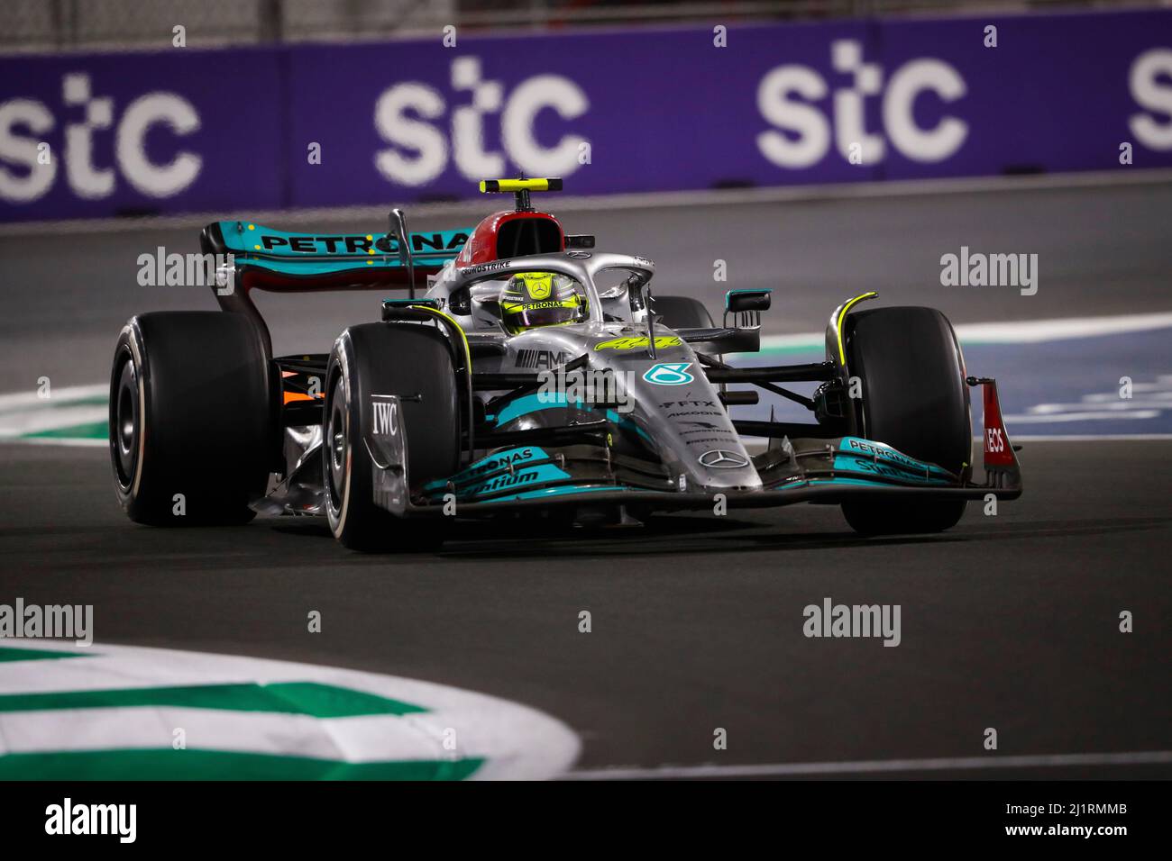 Jeddah, Arabia Saudita. 27th Mar, 2022. #44 Lewis Hamilton (GBR, Mercedes-AMG Petronas F1 Team), Gran Premio de Arabia Saudita de F1 en el Circuito Jeddah Corniche el 27 de marzo de 2022 en Jeddah, Arabia Saudita. (Foto por DOS) Crédito: dpa/Alamy Live News Foto de stock