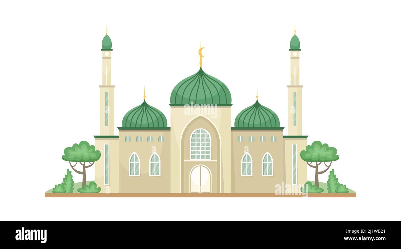 Ilustración vectorial de la mezquita. Edificio arquitectónico religioso. Ilustración del Vector