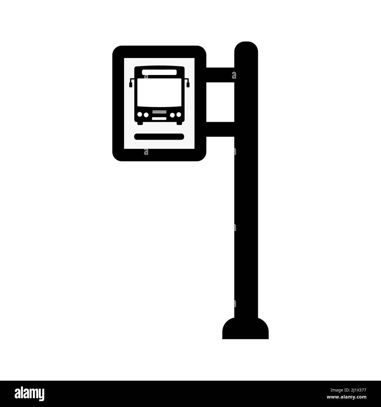 Diseño de icono de parada de autobús. Símbolo de parada de autobús en un moderno diseño de estilo plano. Ilustración vectorial. Ilustración del Vector