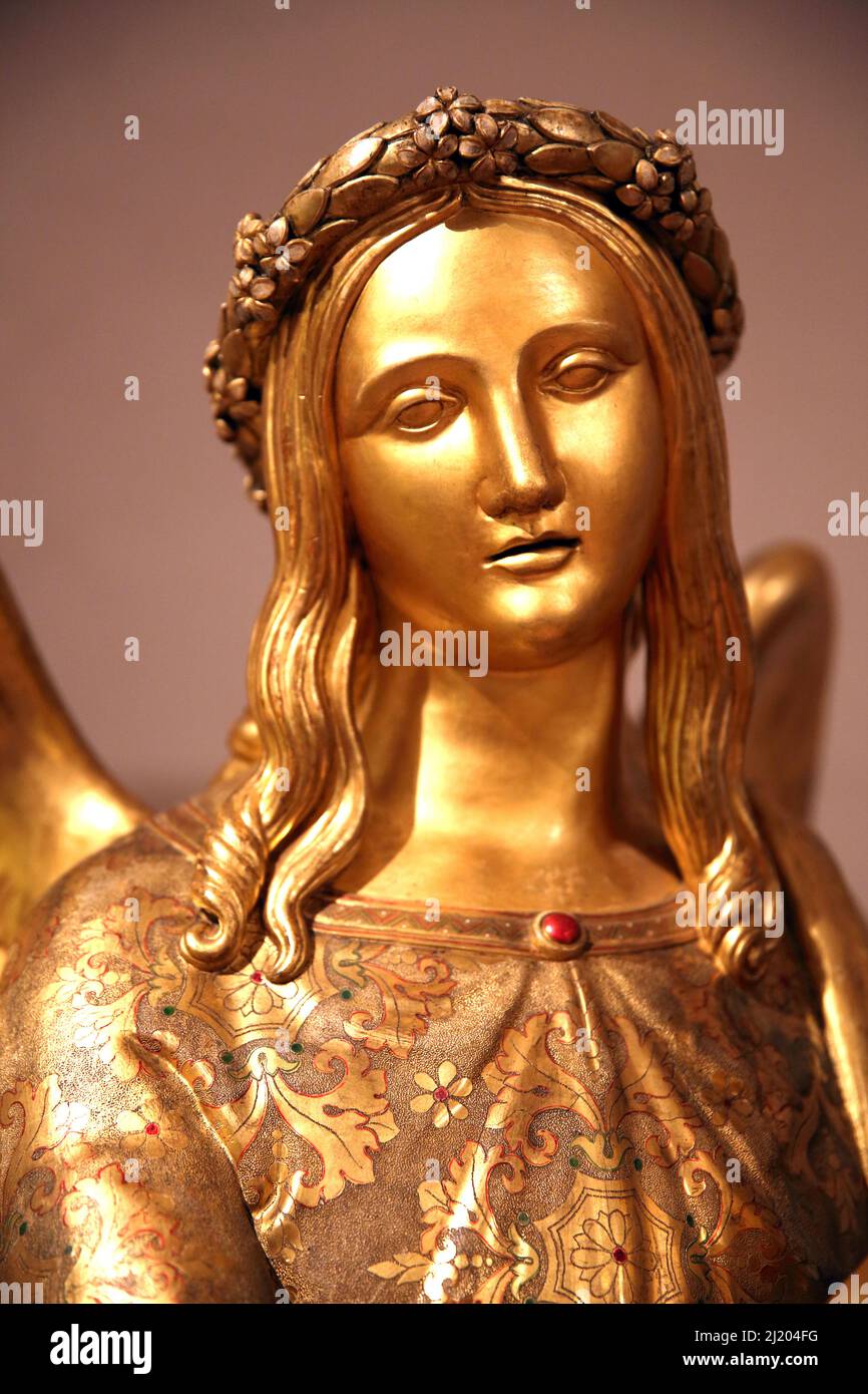 Italia. Roma. Estatua de un ángel en la Basílica Santa Maria Maggiore en Roma Foto de stock