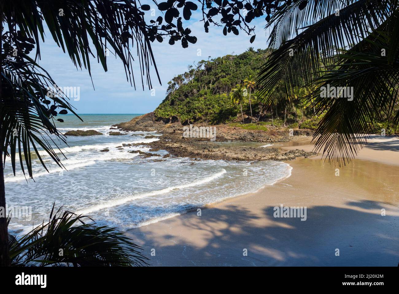 Playa Havaisinho cerca de Itacare, Bahia, Brasil. Foto de stock