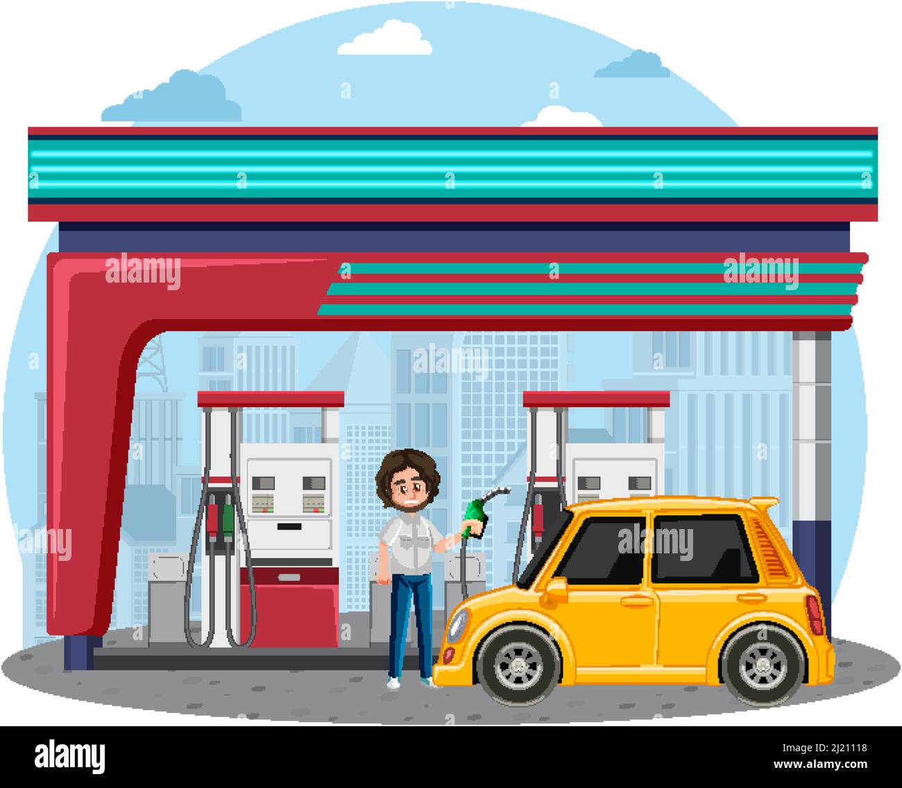Top 97+ imagen dibujos de gasolineras