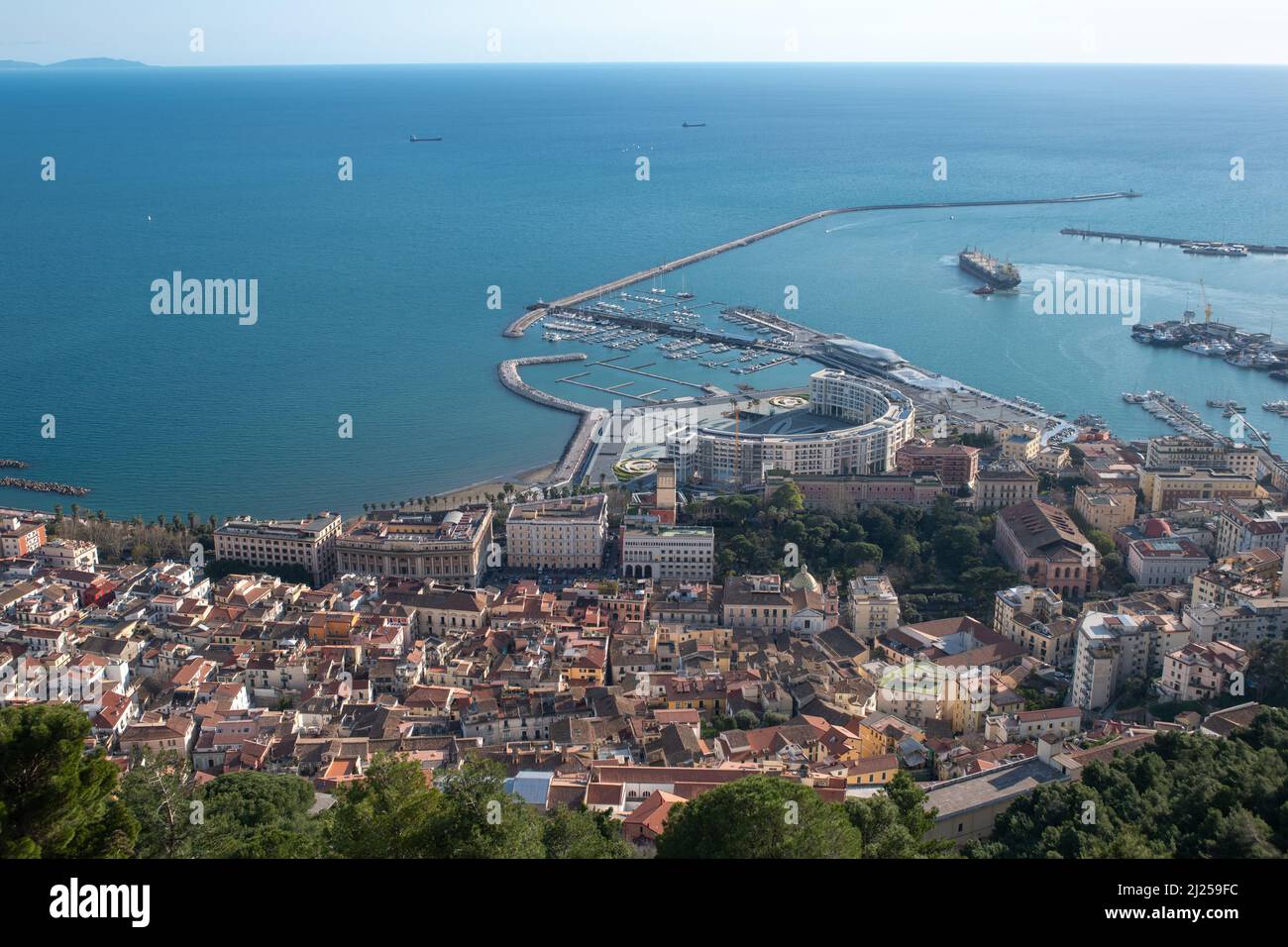 Salerno: Vista desde arriba de la Catedral de San Matteo Foto de stock