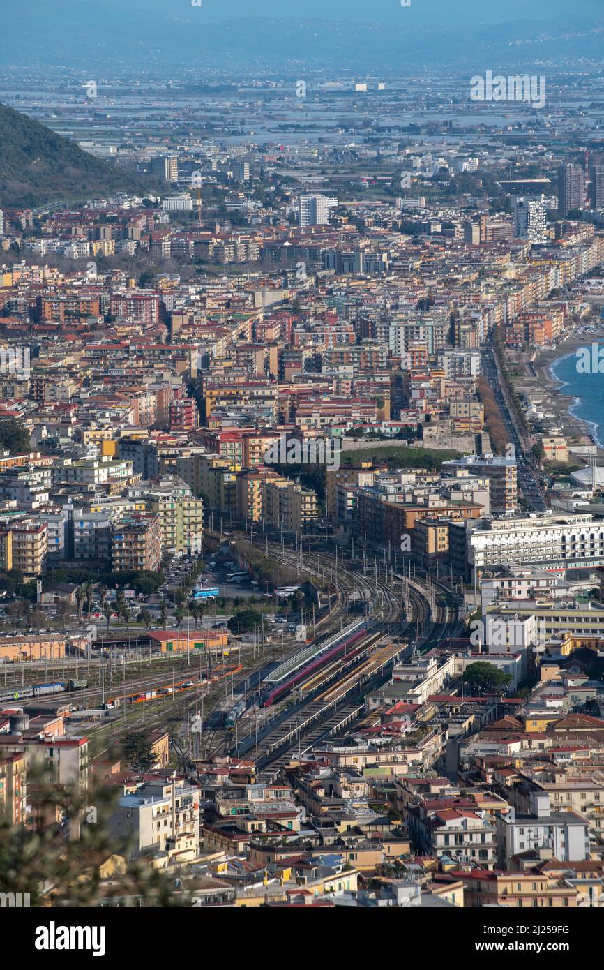 Salerno: Vista desde arriba de la Catedral de San Matteo Foto de stock