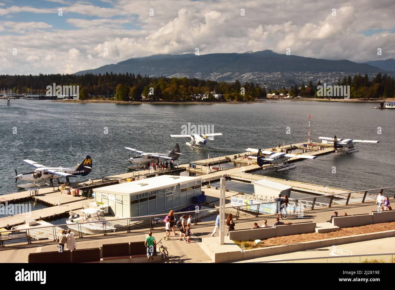 Aeropuerto de hidroavión en Vancouver, British Columbia, Canadá Foto de stock