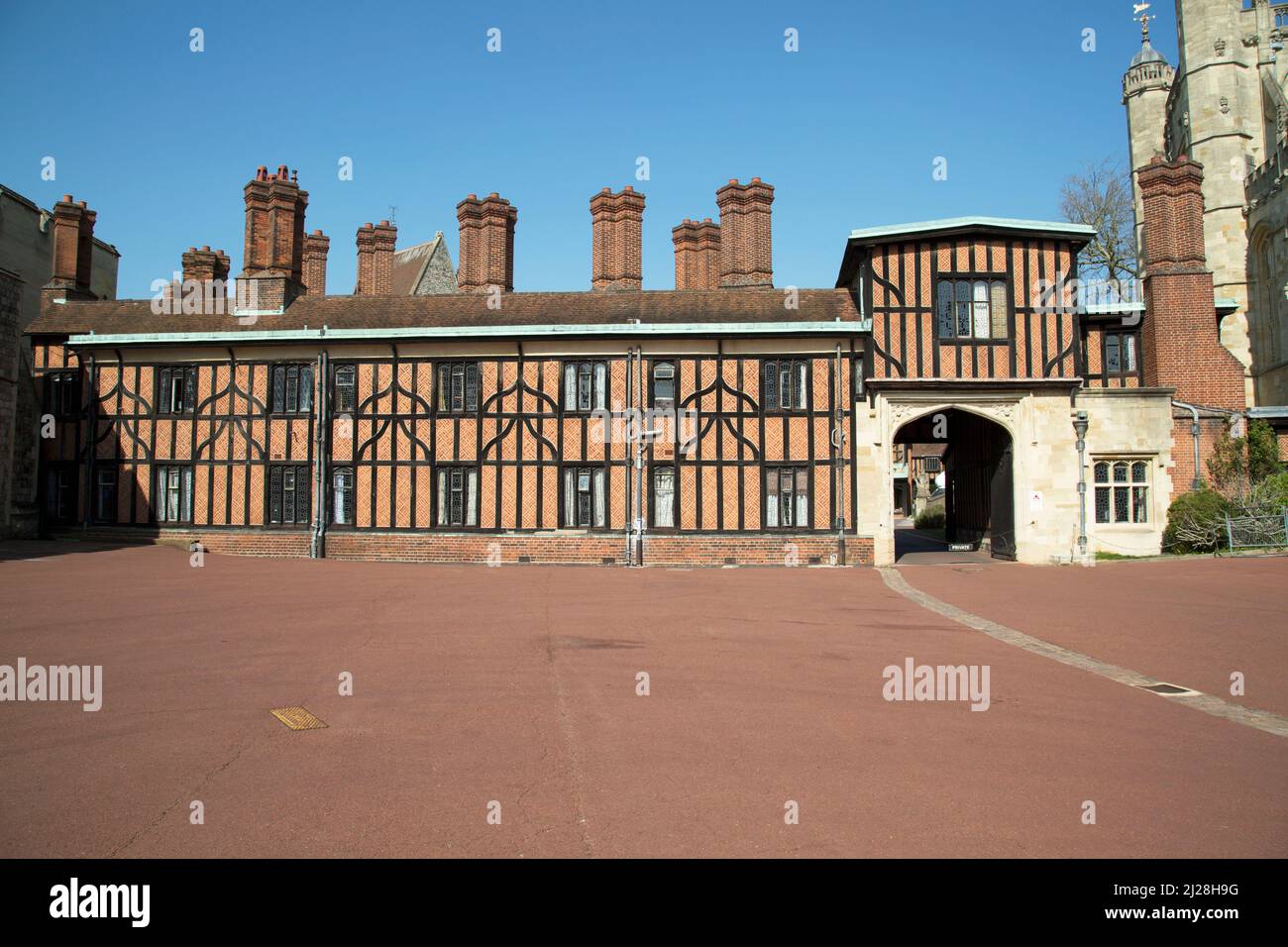 Horseshoe Cloister, residencia real soberana británica. Castillo de Windsor, Windsor, Berkshire, Inglaterra, Reino Unido Foto de stock