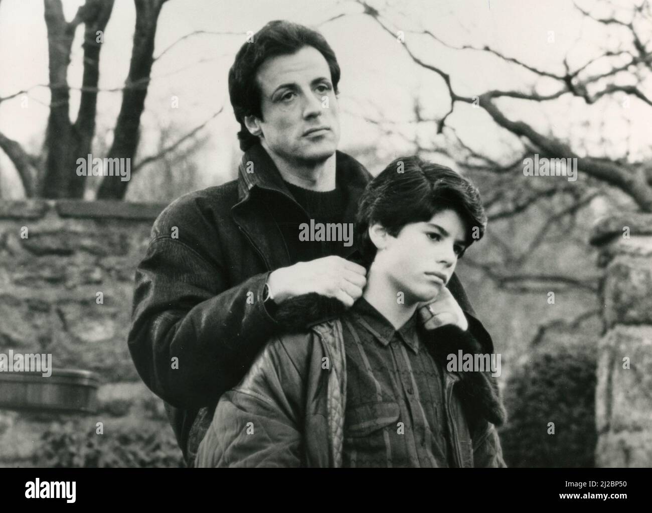 El Actor Estadounidense Sylvester Stallone Y Su Hijo Sohn Sage En La