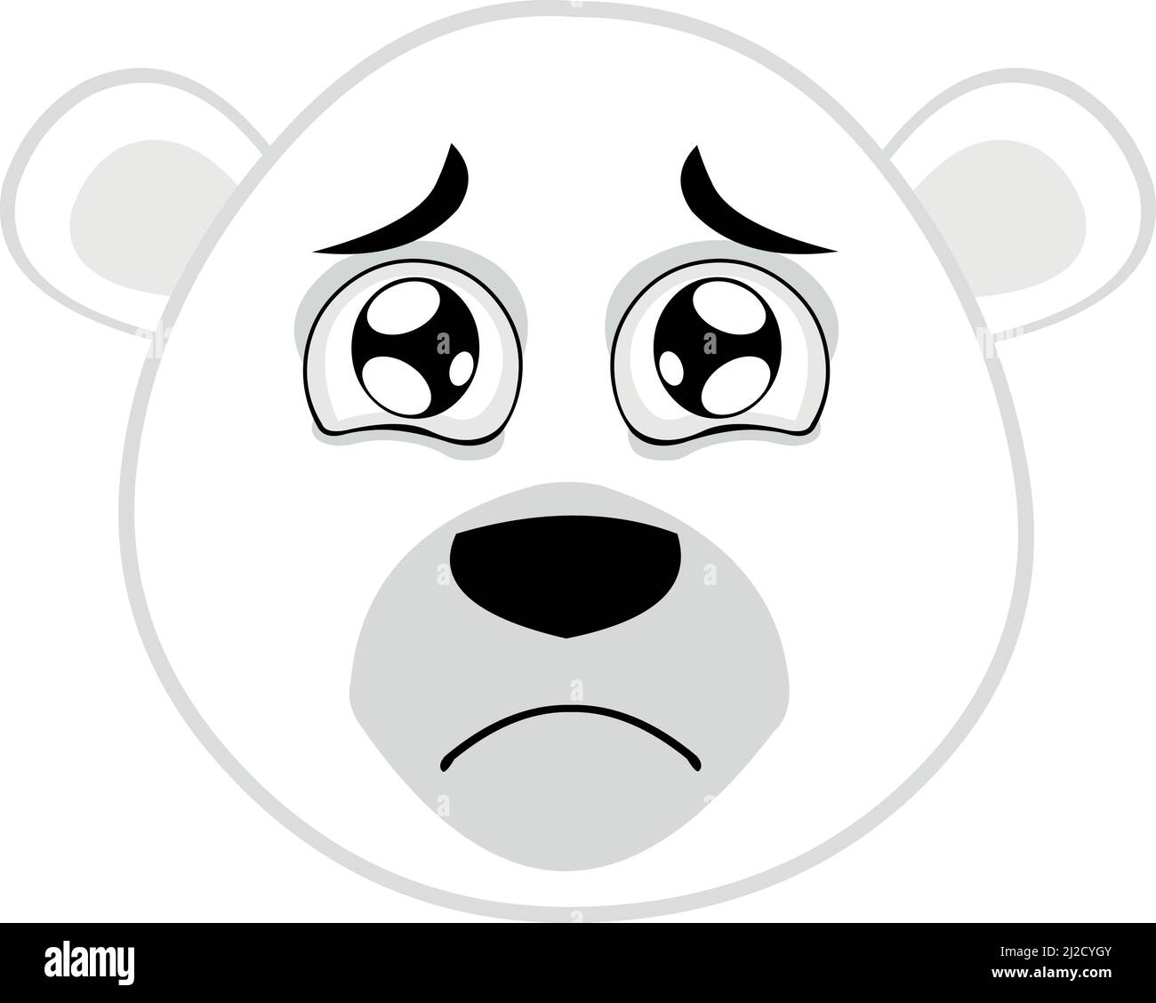 Ilustración vectorial de una cara de oso polar de dibujos animados con una expresión triste Imagen Vector de stock - Alamy Ilustración vectorial de una cara de oso polar de dibujos animados con una expresión triste Imagen Vector de stock - Alamy