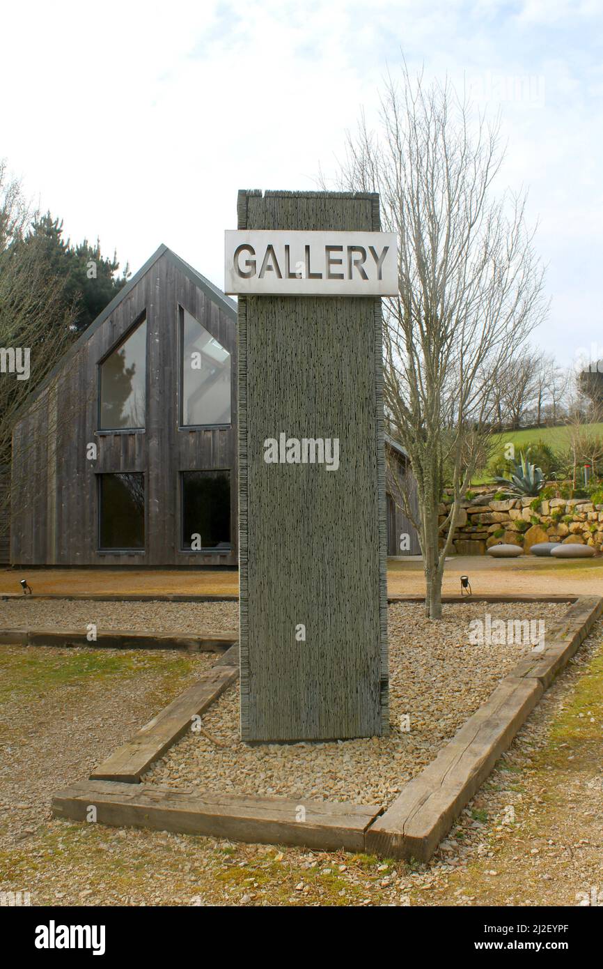 Galería de Arte en el Parque de Esculturas Penzance Foto de stock