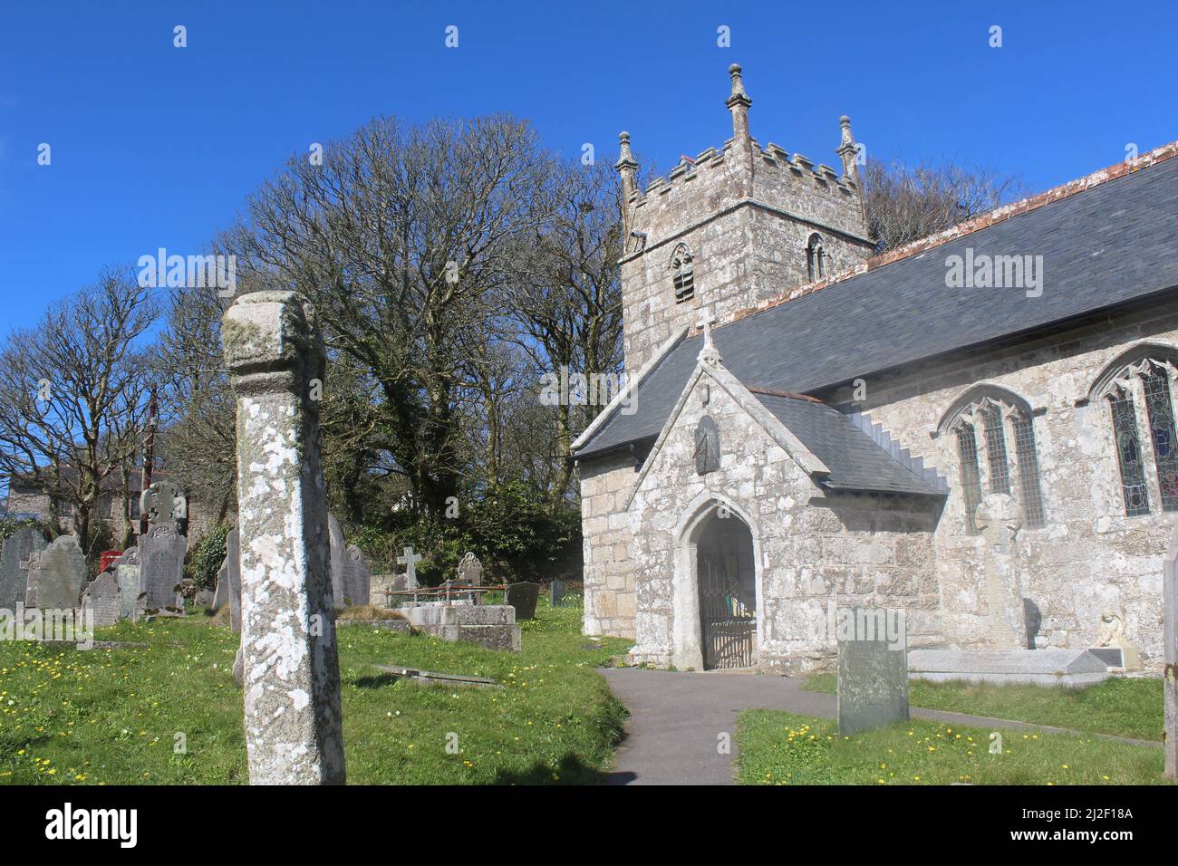 St Creden - Iglesia Parroquial de Sancreed - Cornualles Foto de stock