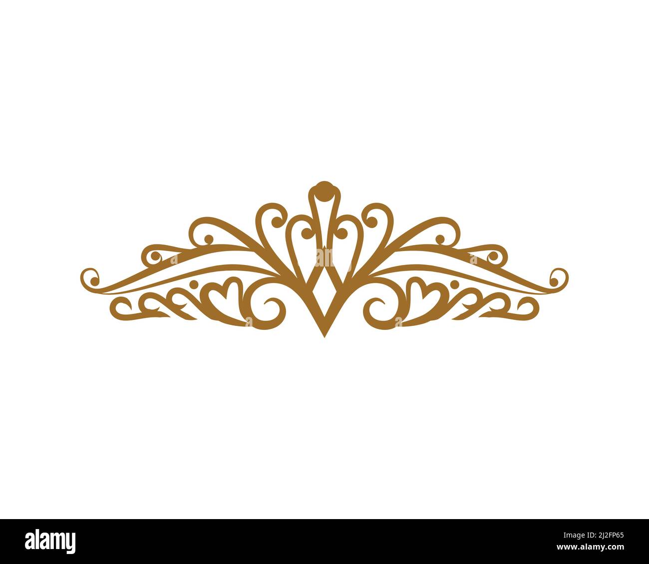 Vector de ilustración de Tiara oro elegante y vintage Imagen de stock - Alamy