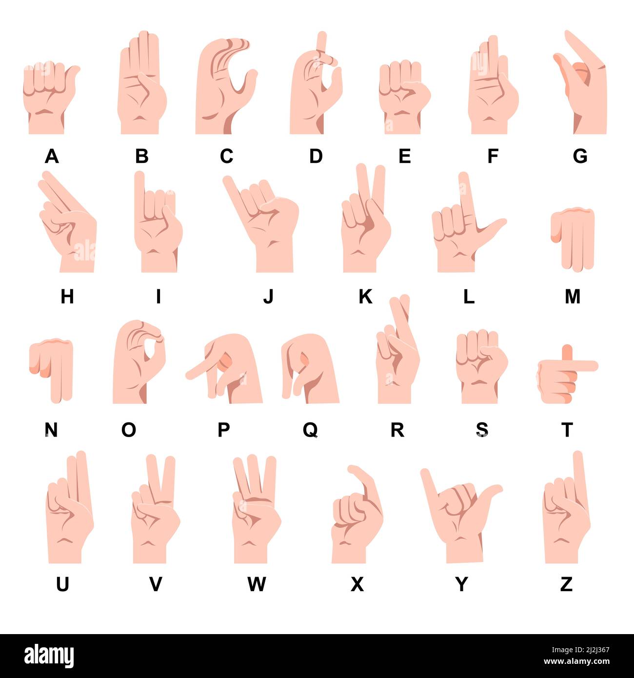 Lenguaje de señas para sordos Imágenes vectoriales de stock - Alamy