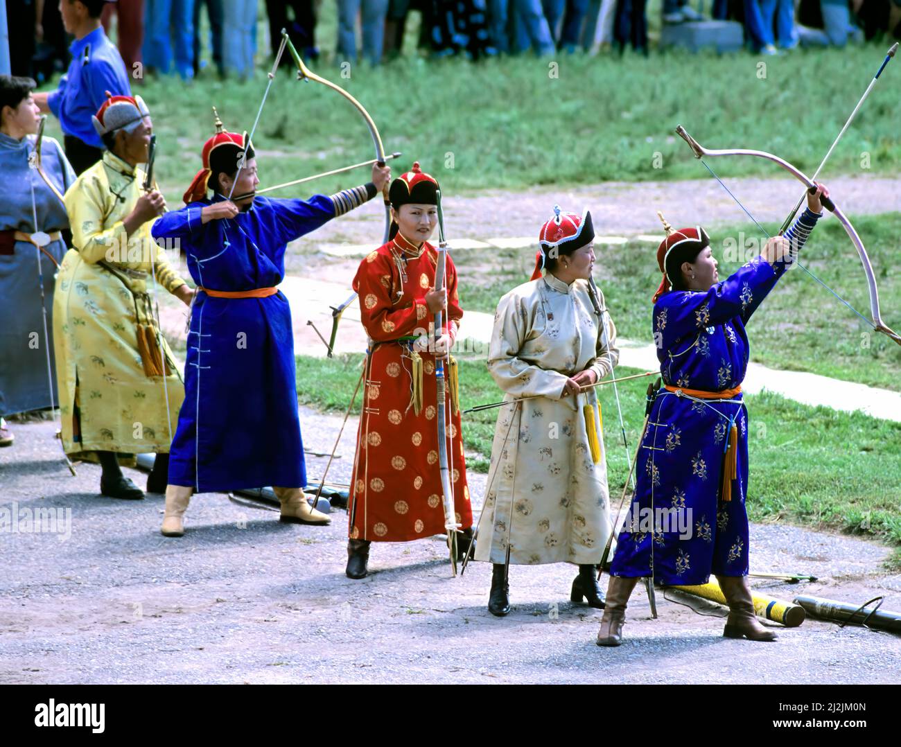 Estadio Ulaanbaatar, Mongolia. Naadam es un tipo tradicional de