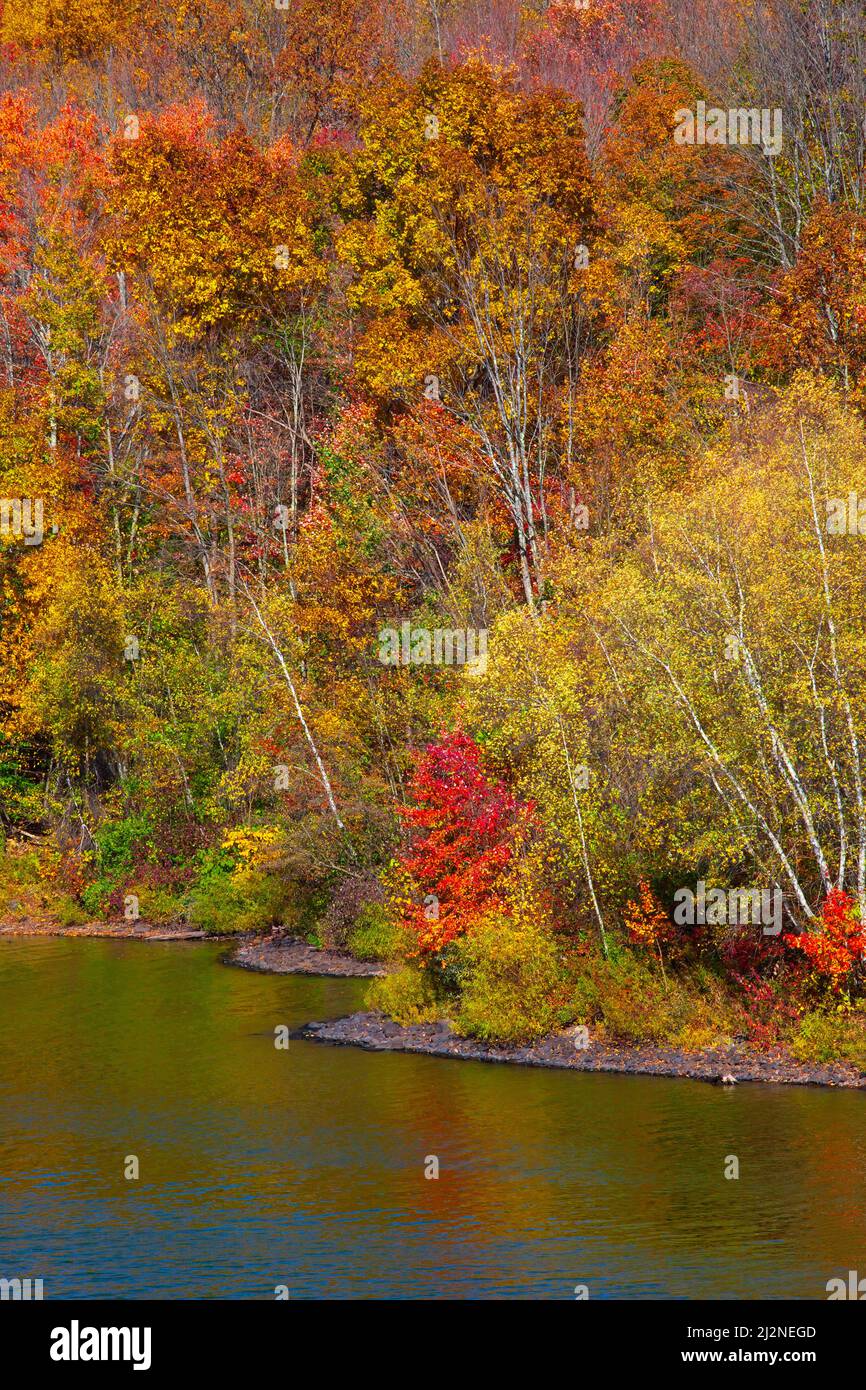 Prompton Lake de 290 acres en Wayne Country Pennsylvania es la pieza central del Parque Estatal Prompton de 2.000 acres., Pennsylvania. El lago fue construido para Foto de stock