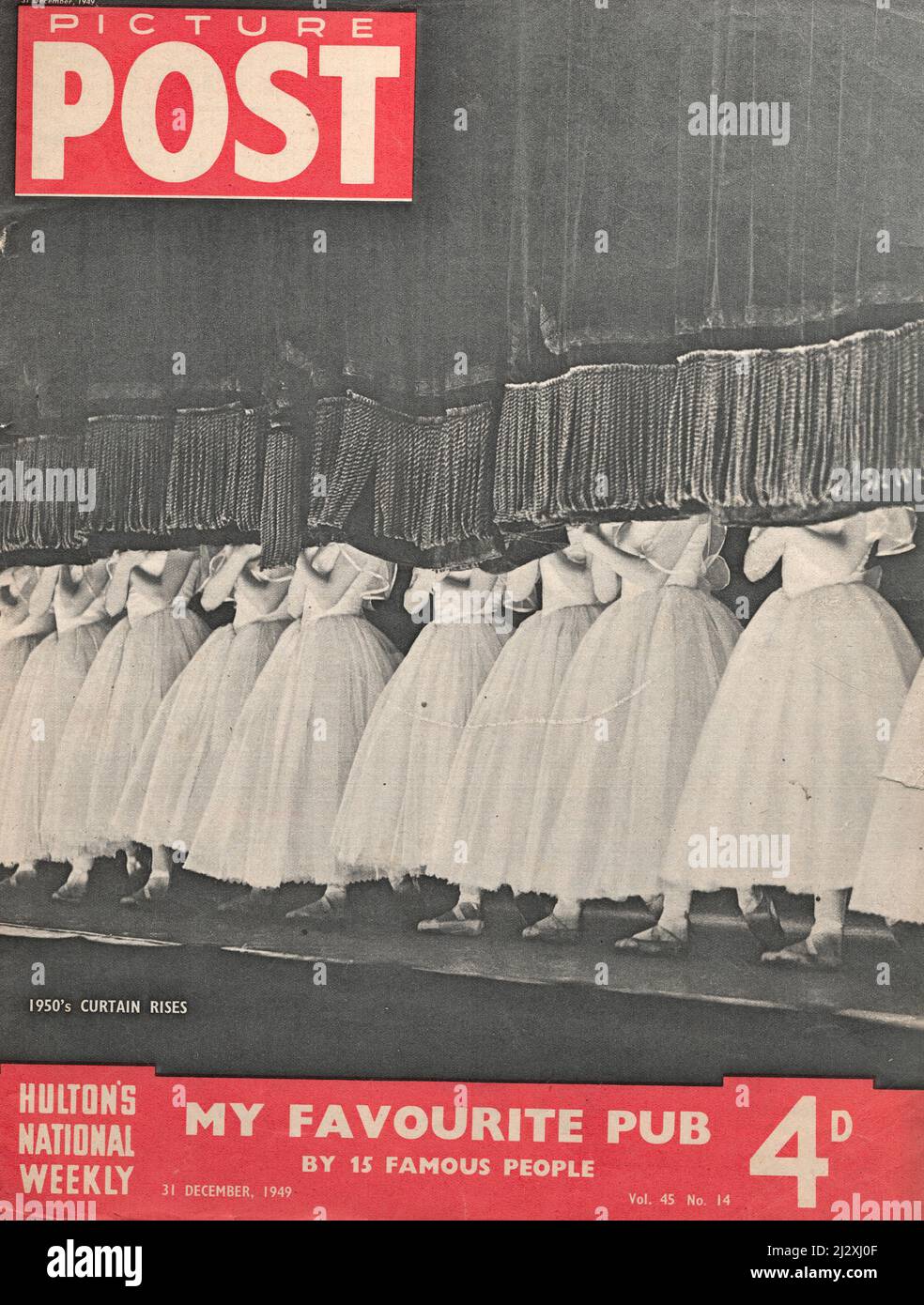 Picture Post Diciembre 1949 portada portada portada cortina vestido de  subida Fotografía de stock - Alamy