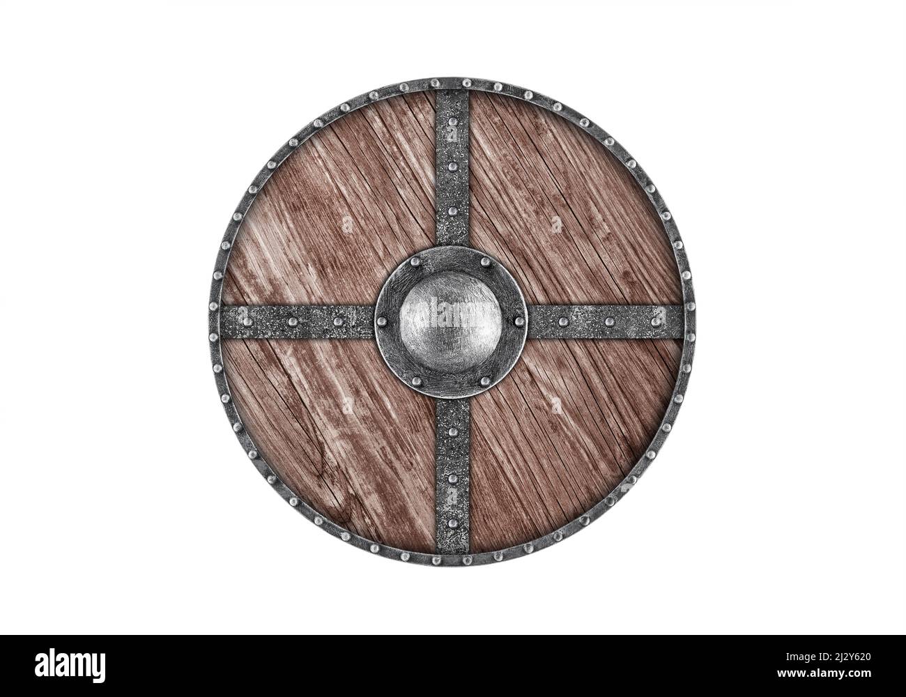 Marco redondo de plata, escudo, escudo de madera redondo libre