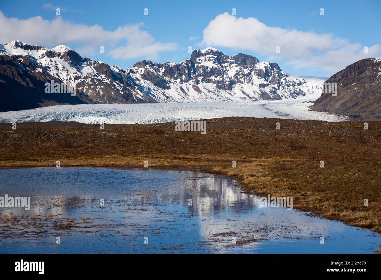 Skaftafellsjokull, glaciar, Islandia, Europa Foto de stock