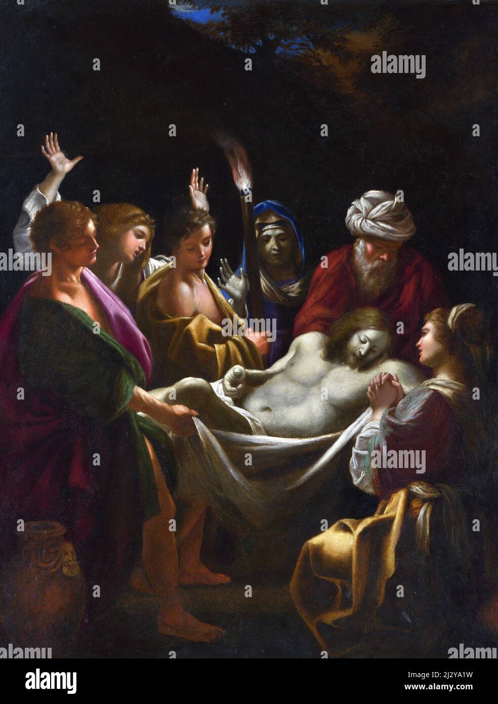 Cristo llevado a la Tumba por Sisto Badalocchio (n. 1585), aceite sobre cobre, después de 1609 Foto de stock