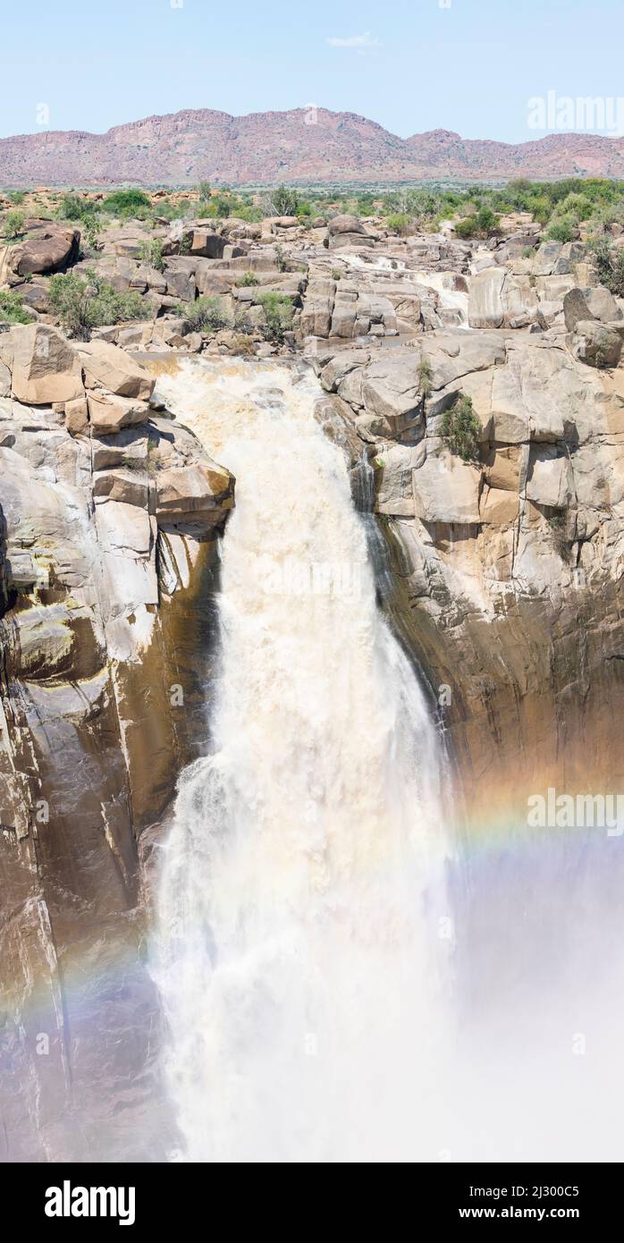 Augraubies Falls, Parque Nacional Augraubies, Cabo Norte, Sudáfrica. También conocido por el nombre de San Aukoerebis o Lugar de Gran Ruido Foto de stock
