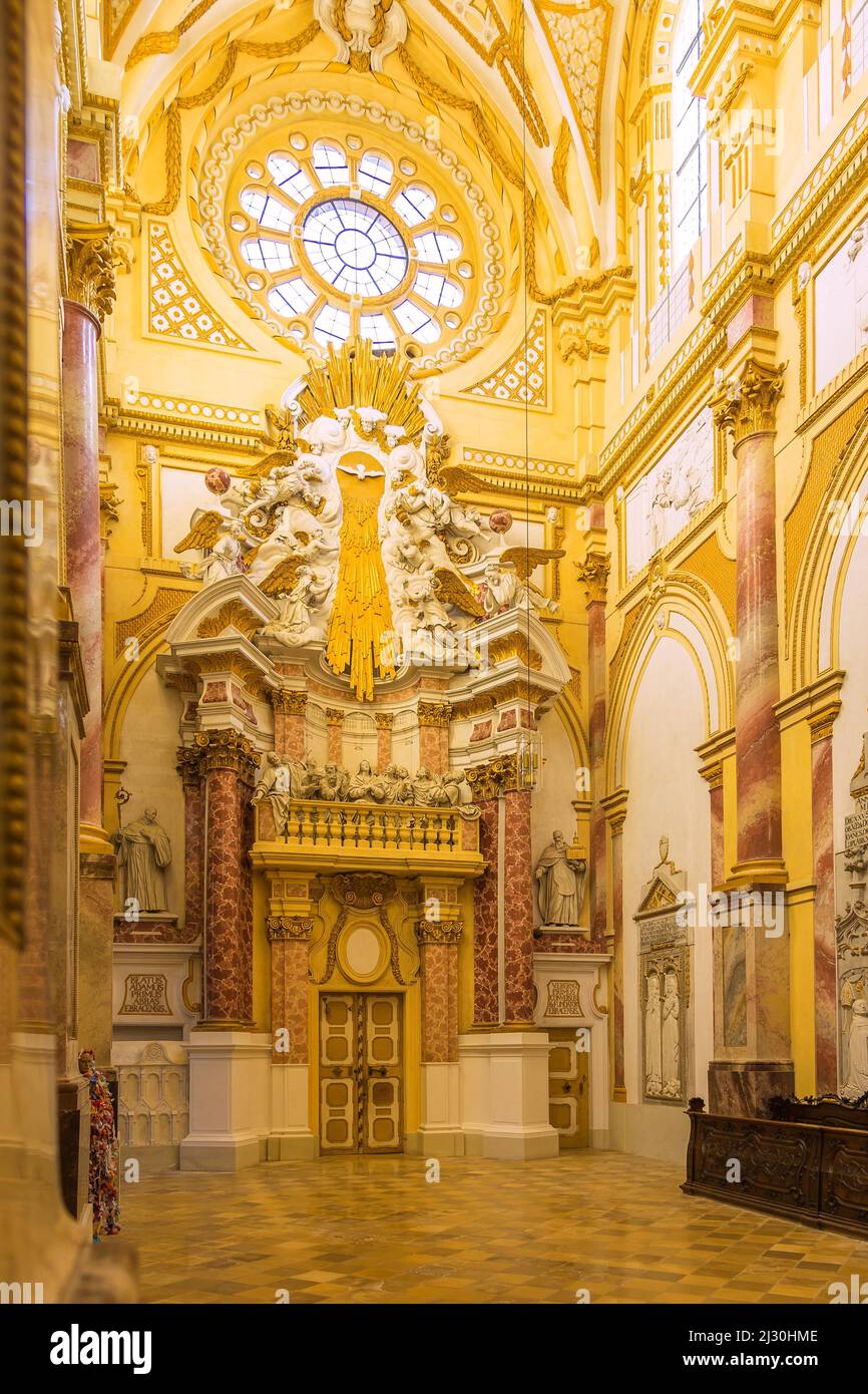 Abadía de Ebrach, iglesia abacial, crucero, portal del milagro de