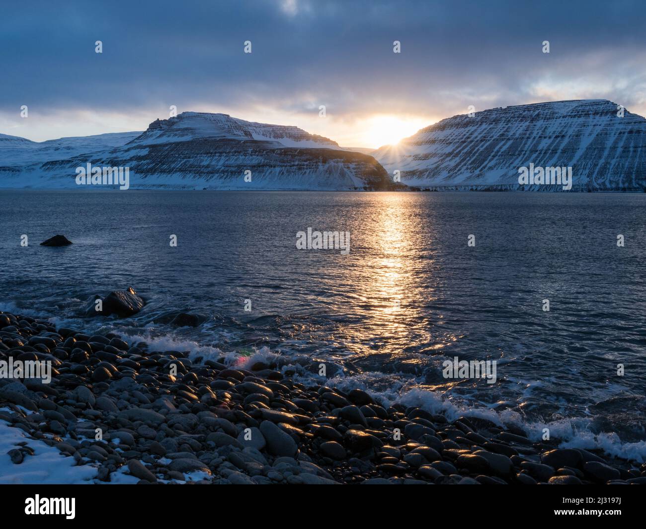 Bahía de Hornvik, Reserva Natural de Hornstrandir, Westfjords, Islandia, Europa Foto de stock