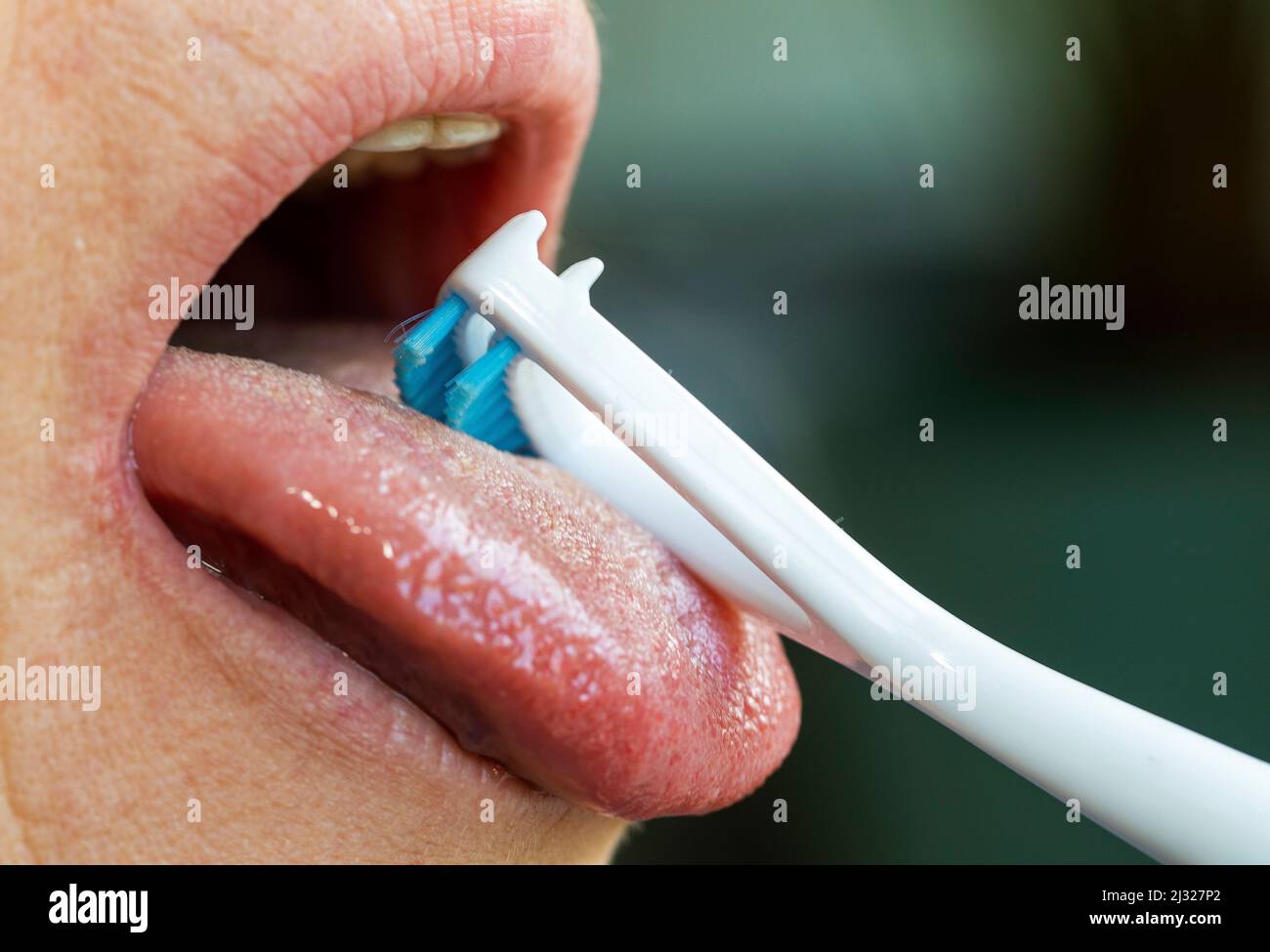 Limpiador de lengua fotografías e imágenes de alta resolución - Alamy