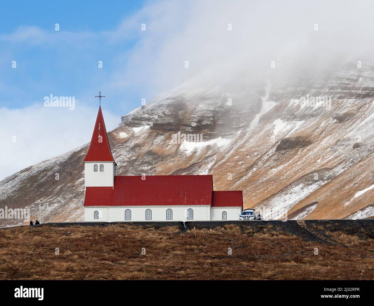 Iglesia de Vik, Myrdalur, Islandia del Sur, Europa Foto de stock
