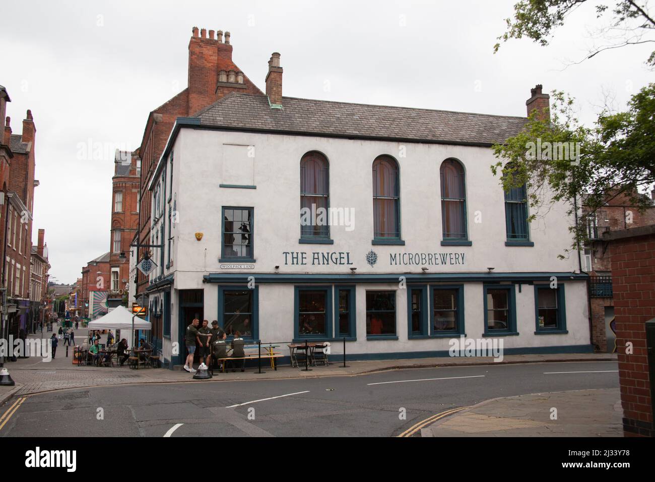 El pub Angel MicroBrewery en Nottingham, Reino Unido Foto de stock