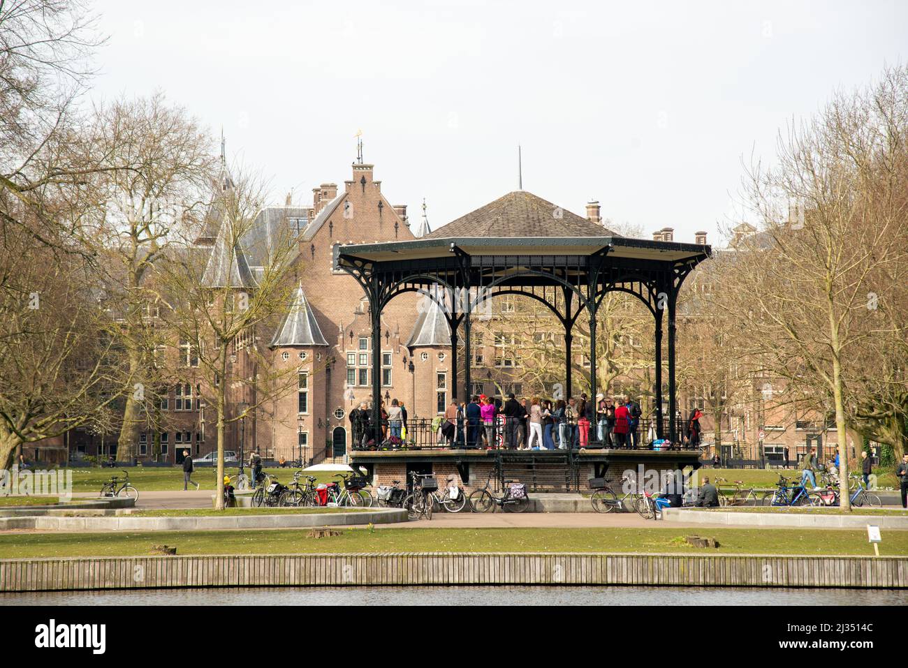 Tienda de música en oosterpark en Amsterdam, Holanda Foto de stock