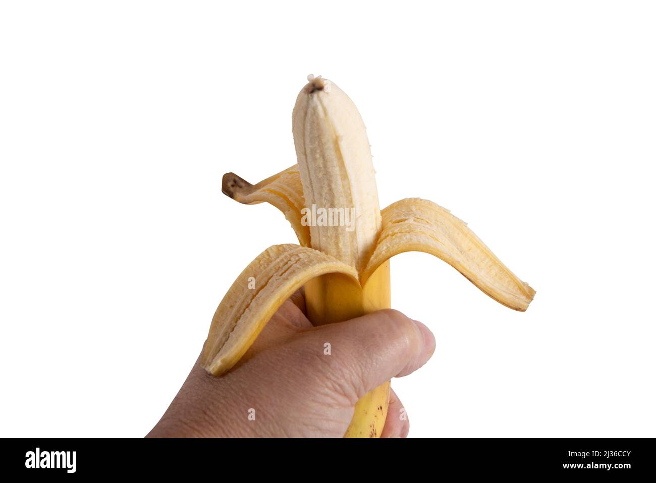 Freigestellte Banane bzw. Bananenschale. Foto de stock