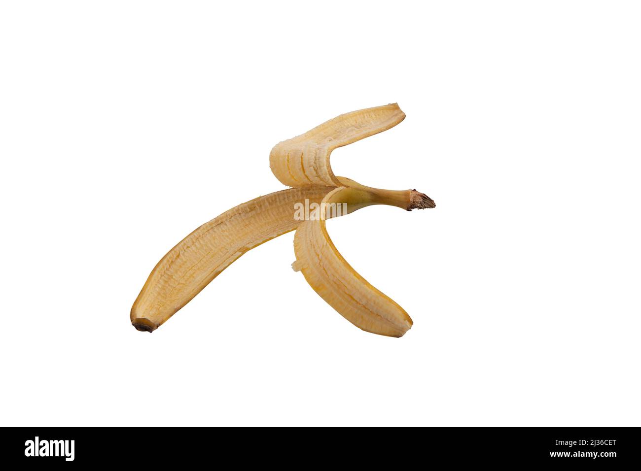 Freigestellte Banane bzw. Bananenschale. Foto de stock