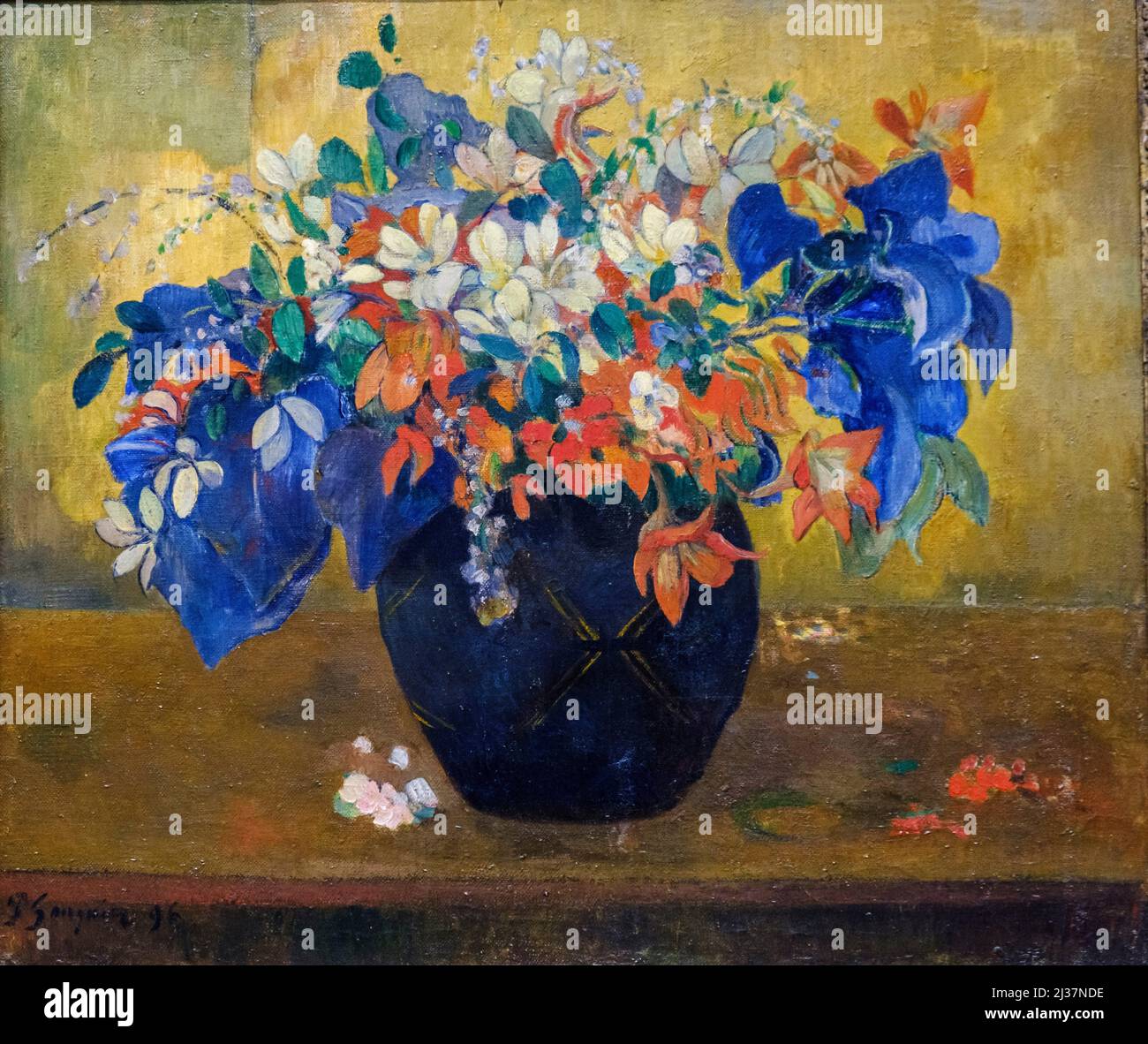 Paul Gauguin, un jarrón de flores, 1896, óleo sobre lienzo Fotografía de  stock - Alamy