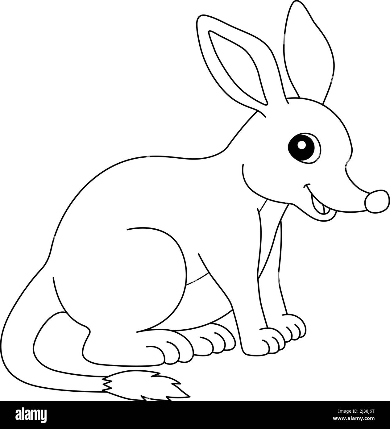 Página Bilby Animal Coloring aislada para niños Ilustración del Vector