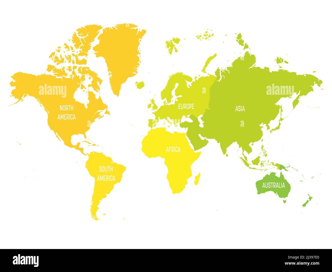 Mapa Político Colorido Continentes Mundiales Imagen Vector De Stock Alamy 2625