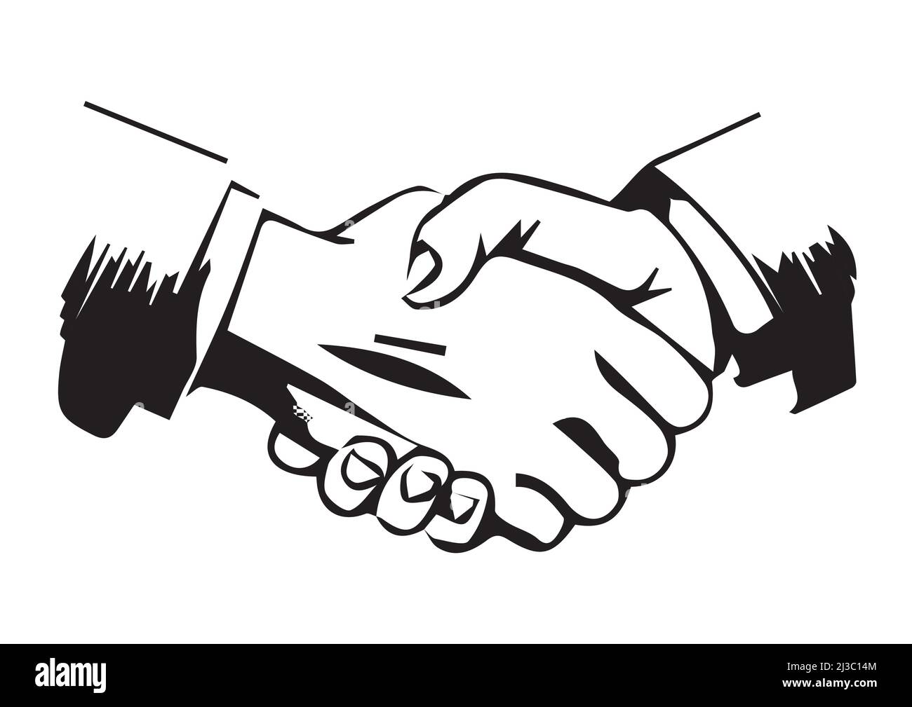 ilustración de un signo de unión de apretón de manos sobre el fondo