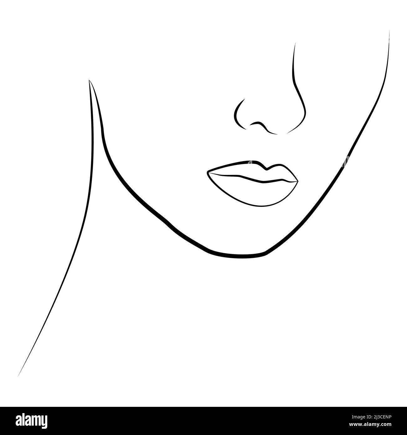 Perfil de la cara de la mujer Imágenes de stock en blanco y negro - Alamy