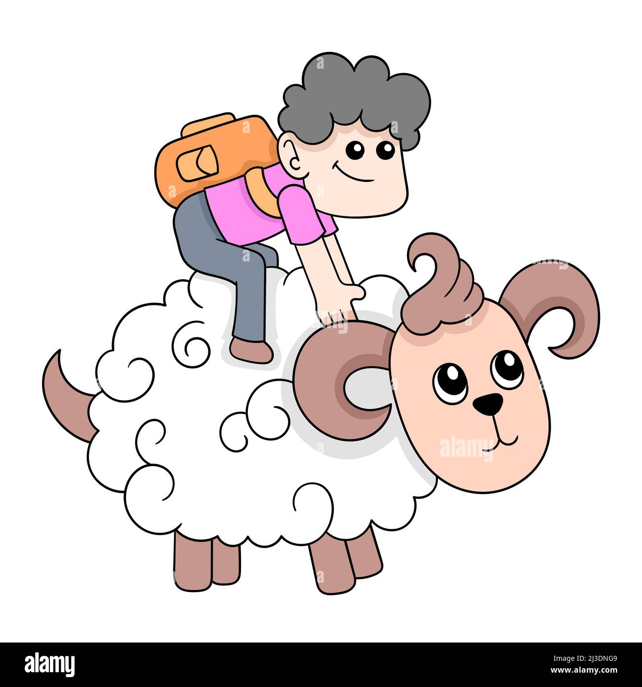 Ovejas de dibujos animados de pastor Imágenes recortadas de stock - Alamy