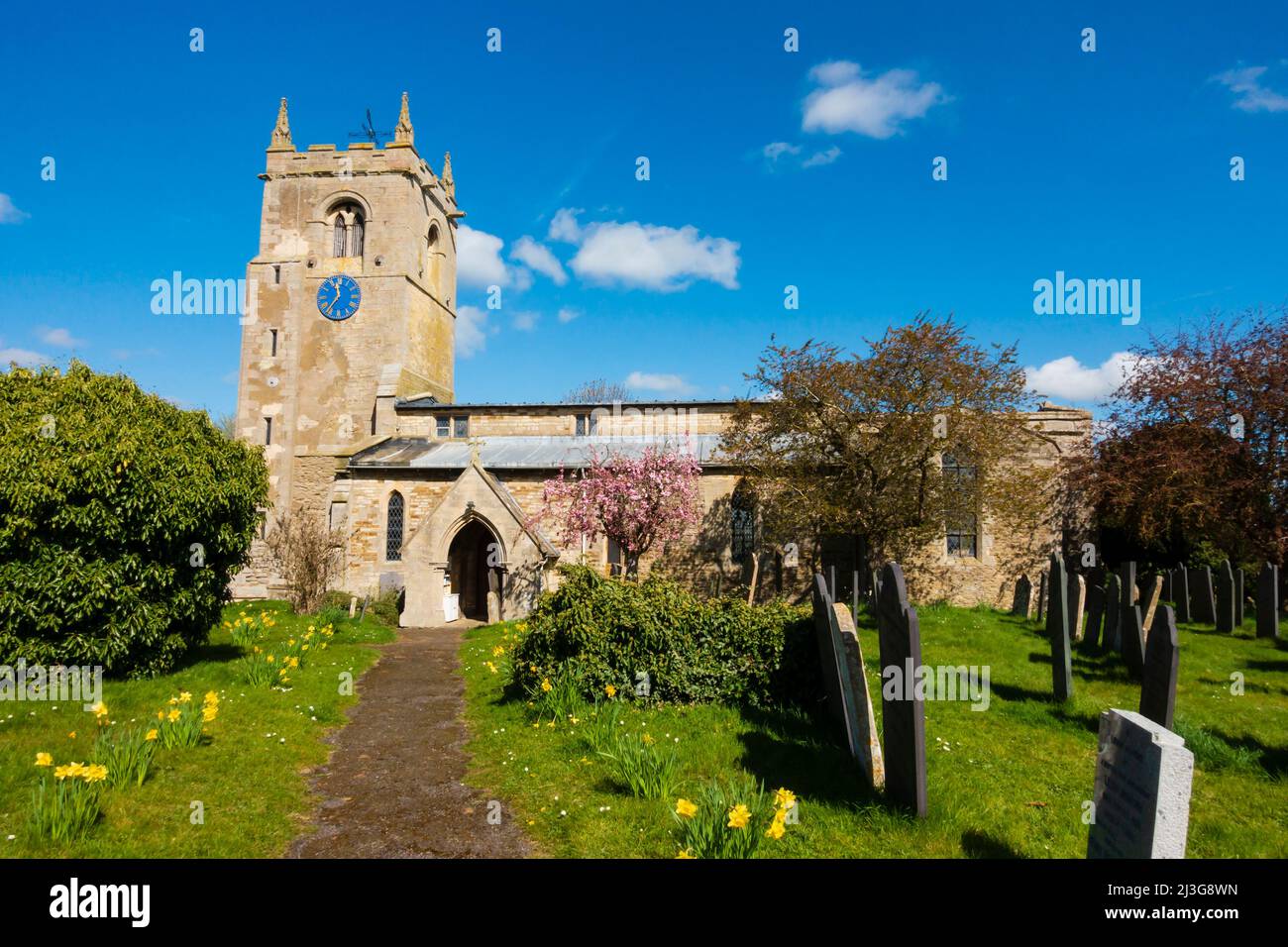 Iglesia Parroquial Anglicana de San Pedro, Foston, Lincolnshire, Inglaterra Foto de stock
